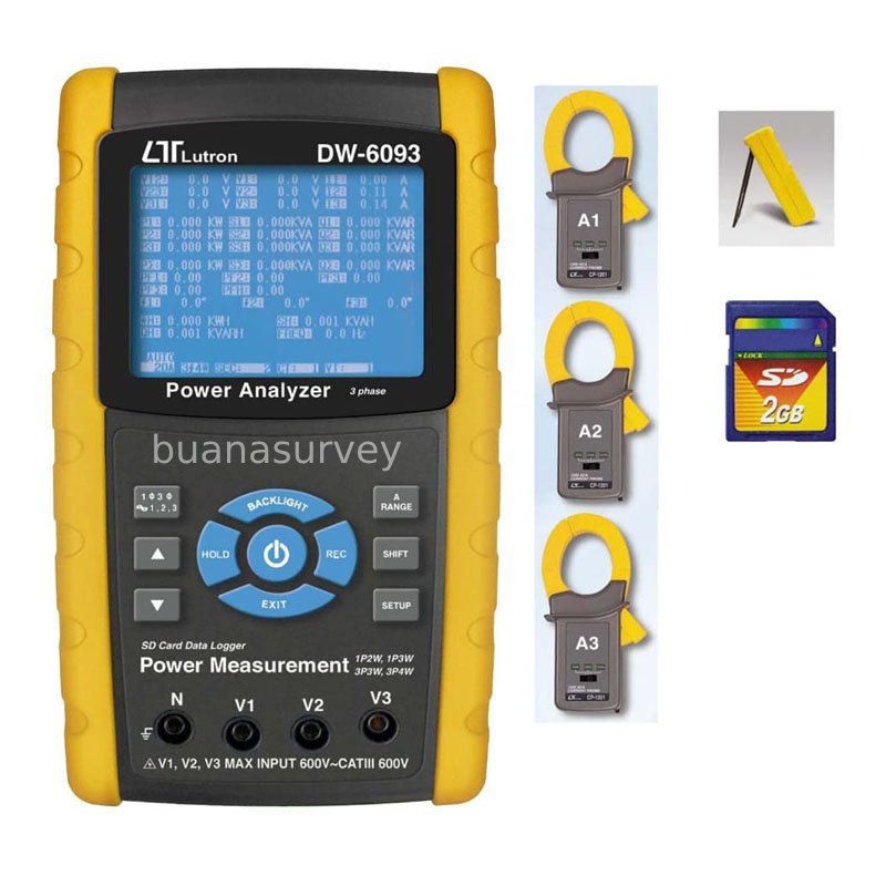 Lutron DW-6093 3 Phase Power Analyzer